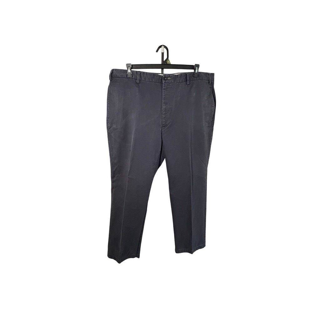 Orvis Ultimate Khakis Mens 44 Navy Blue 100% Cotton Chino Pants Straight Leg